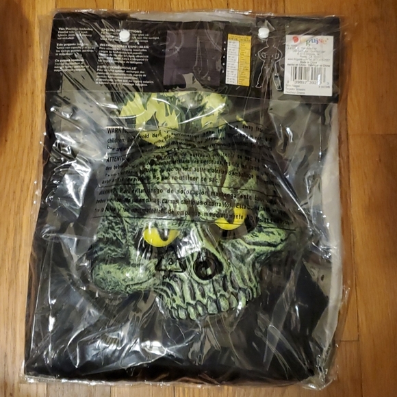 Childrens "Grim Reaper" Costume With Glow-In-The-Dark Print - Picture 3 of 4